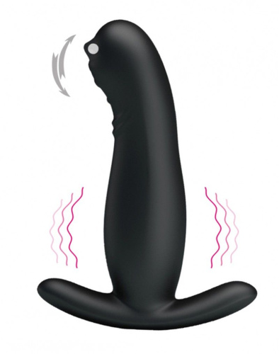 LyBaile Mr.Play Vibrating Tickling Prostate Massager - вибромассажер простаты, 12.7х3 см (чёрный)